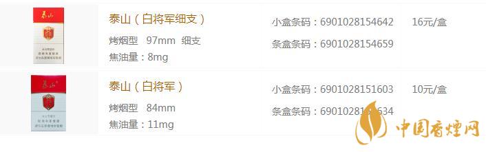 泰山白将军香烟多少钱  泰山白将军好抽吗