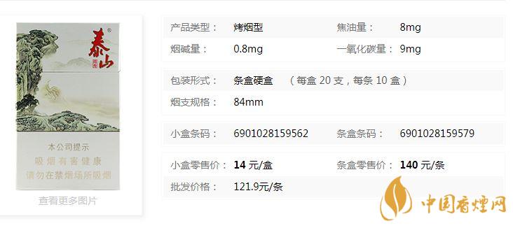 泰山青秀价钱多少一盒烟?泰山青秀香烟价格查询2020