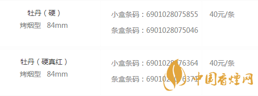牡丹烟多少钱一盒 牡丹烟价格表大全集细