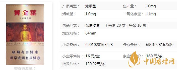 2020黄金叶龙门香烟最新价格查询