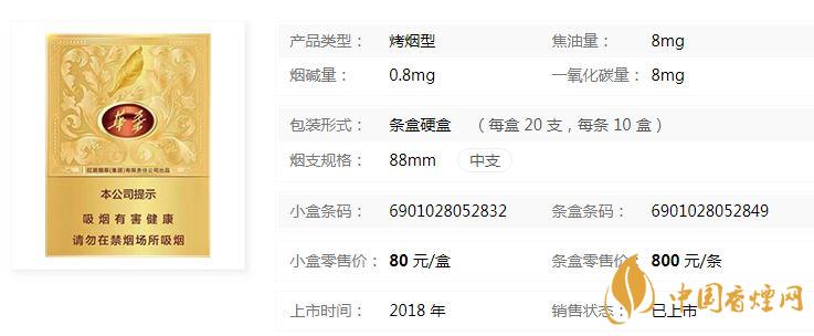 玉溪中支华叶多少钱一包 玉溪中支华叶价格表查询