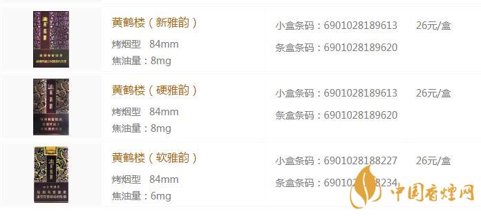 黄鹤楼雅韵烟草价是多少 黄鹤楼雅韵香烟价格表一览