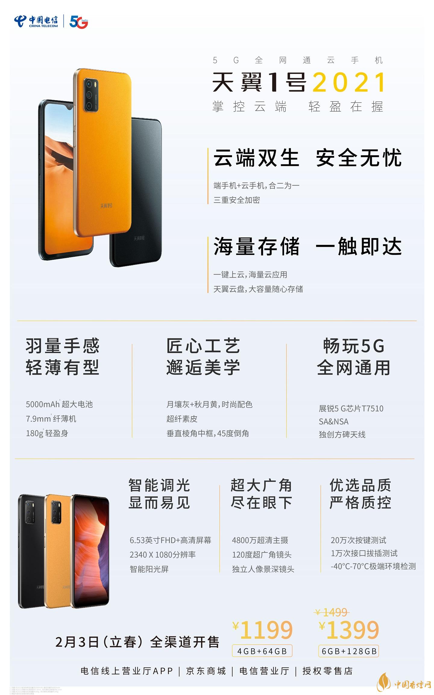 天翼1号2021参数 天翼1号2021手机参数
