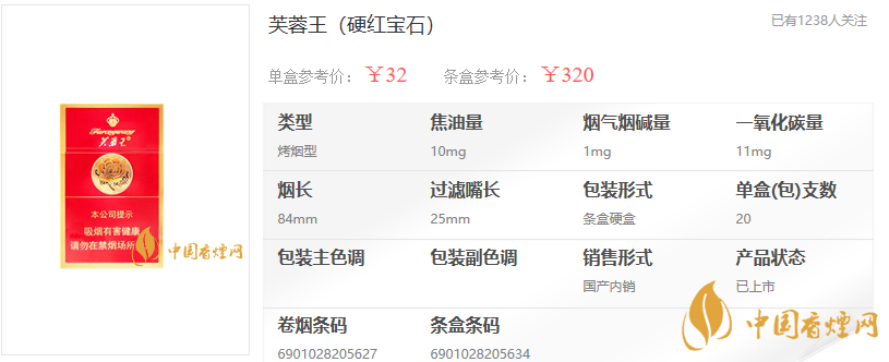 芙蓉王香烟价格表大全 芙蓉王香烟价格表图大全一览表