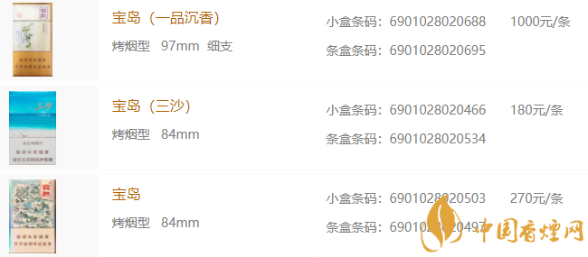 宝岛香烟多少钱一包 宝岛香烟是哪里生产的