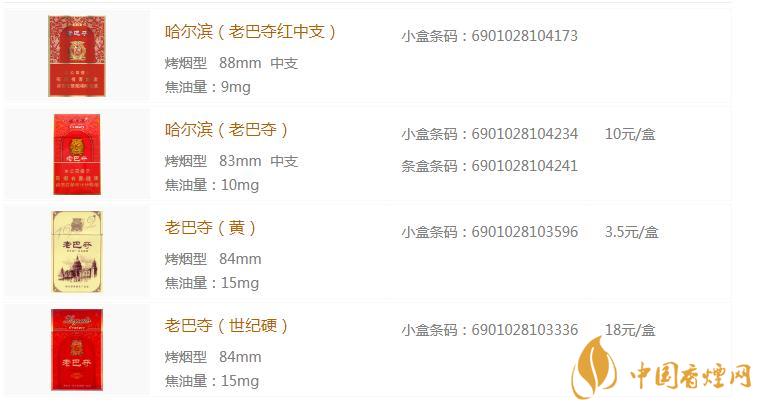 老巴夺香烟多少钱一包 老巴夺香烟价格表图