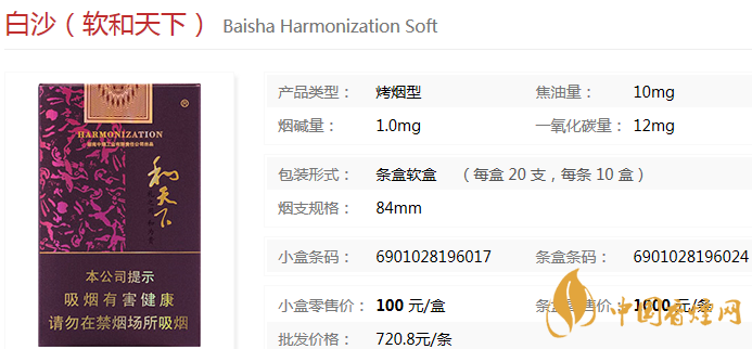 和天下香烟有几种 7款和天下香烟价格表图