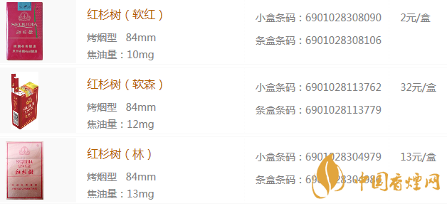红杉树香烟价格表图2020 红杉树香烟系列香烟有几种