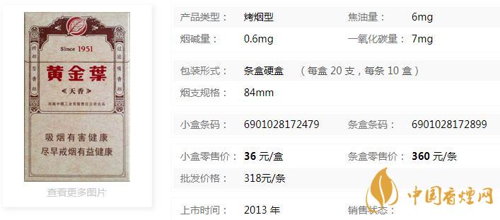 黄金叶天香香烟多少钱  黄金叶天香口感品析