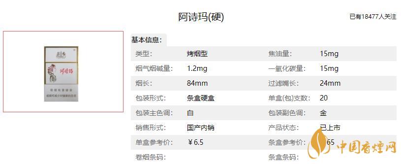 阿诗玛香烟多少钱一包2021 玉溪阿诗玛香烟多少钱一包