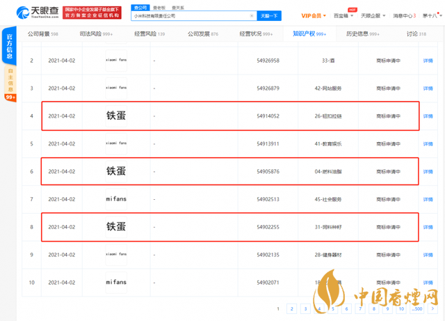 小米申请铁蛋商标-小米申请铁蛋商标相关内容详情