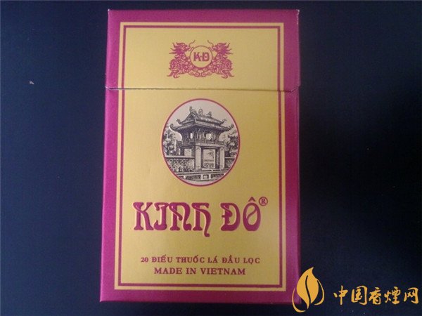 越南KD(帝都)香烟价格表图 越南千年帝都香烟多少钱(35元/包)
