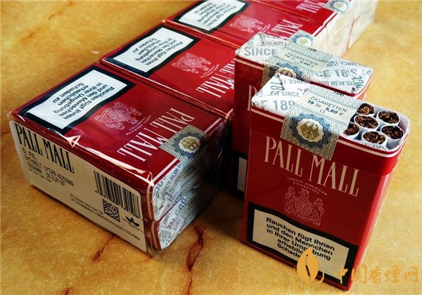 红pall mall香烟多少钱一包 德税无嘴pall mall红色价格42元/包