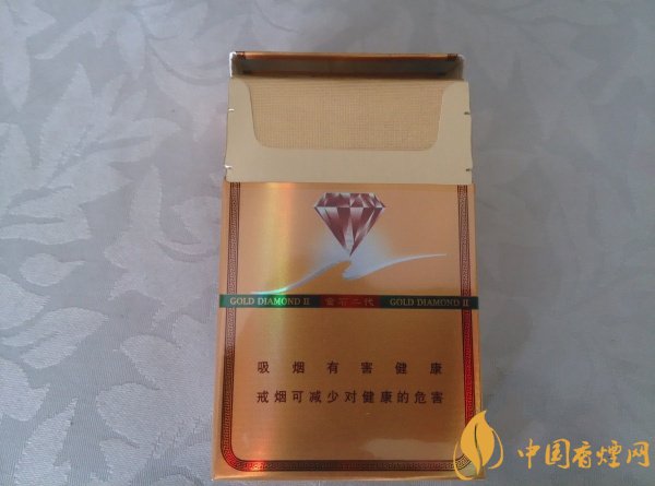 金钻石烟多少钱一包 小字版金石二代钻石香烟价格15元/包
