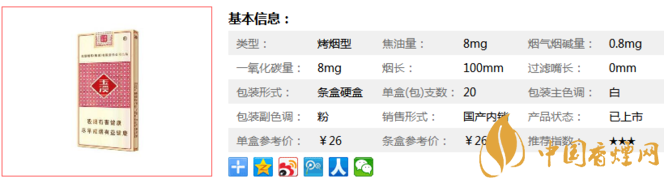 玉溪细支香烟多少钱 玉溪细支清香世家26元一包