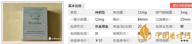 白沙银世界价格及口感 10元档的诚品好烟