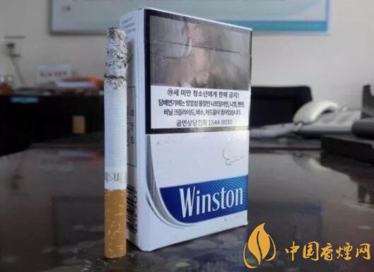 韩国硬蓝云丝顿免税版香烟外包装欣赏及口感测评